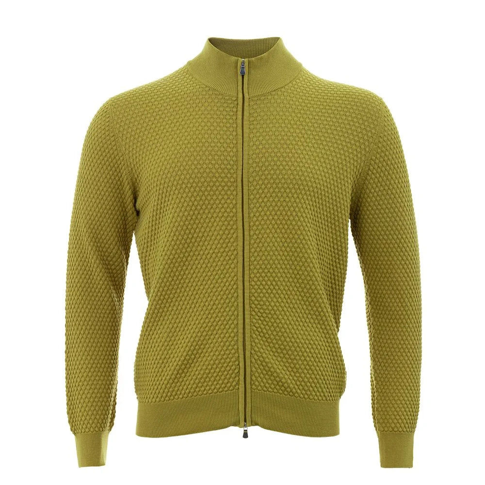 Gran Sasso Elegant Yellow Cotton Cardigan for Men - IT50 | L - Cardigans