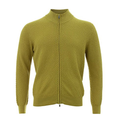 Gran Sasso Elegant Yellow Cotton Cardigan for Men - IT50 | L - Cardigans