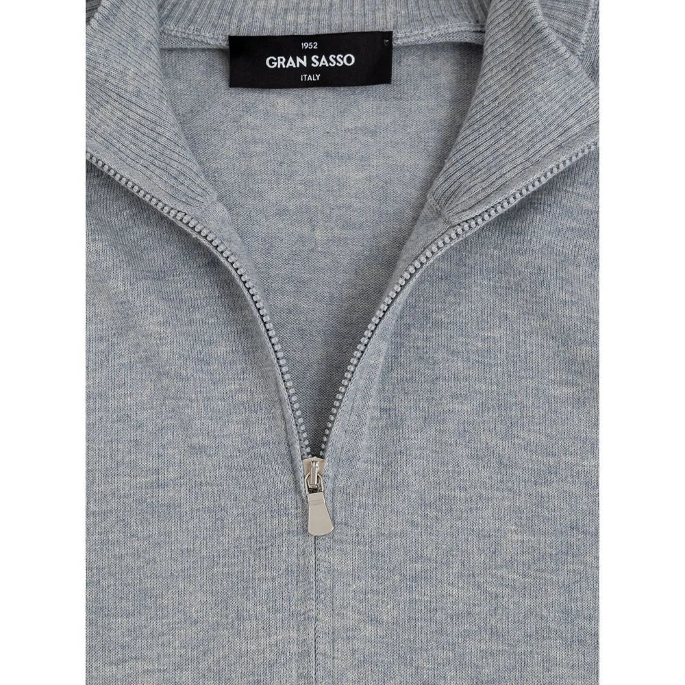 Gran Sasso Gray Cotton Cardigan - IT50 | L - Cardigans