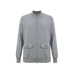 Gran Sasso Gray Cotton Cardigan - IT50 | L - Cardigans