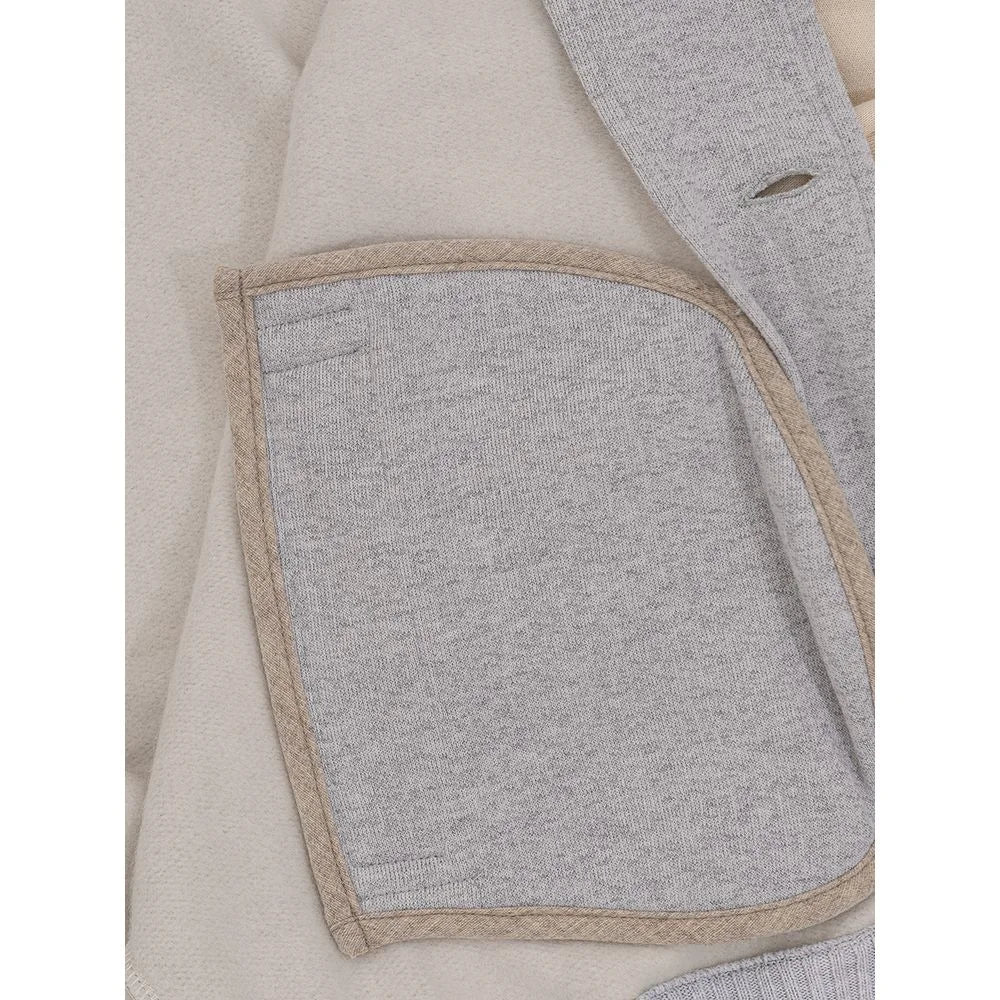 Gran Sasso Gray Cotton Jackets & Coat - IT50 | L - Varsity Jackets