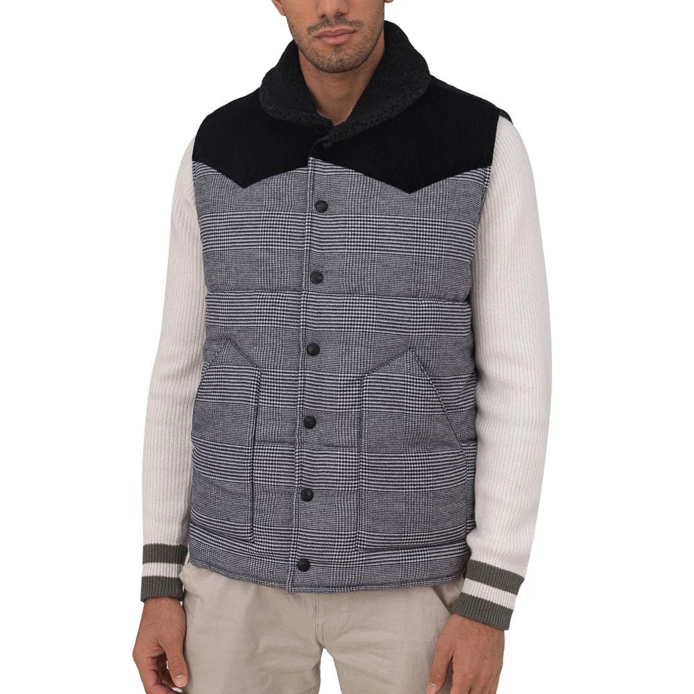 Gran Sasso Gray Cotton Sleveless Jacket - IT50 | L - Vests