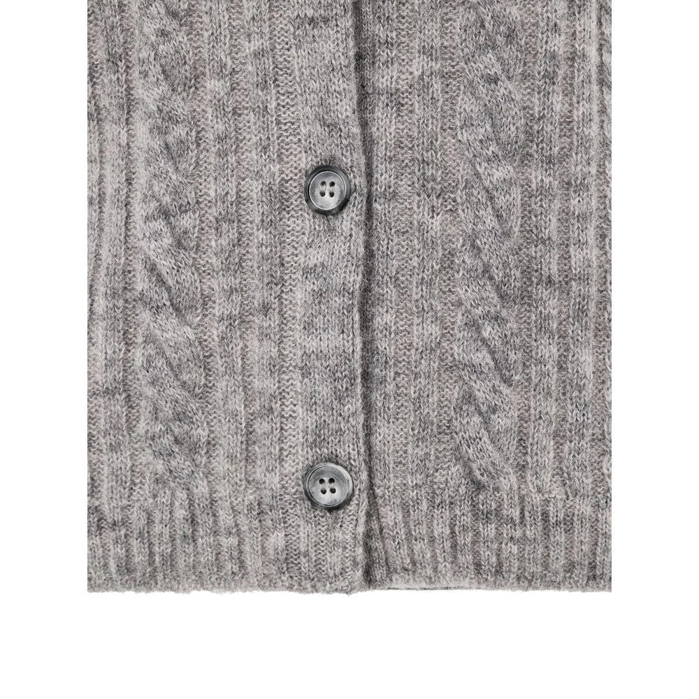 Gran Sasso Gray Wool Cardigan