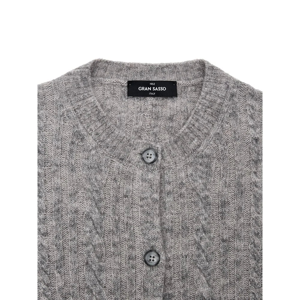 Gran Sasso Gray Wool Cardigan