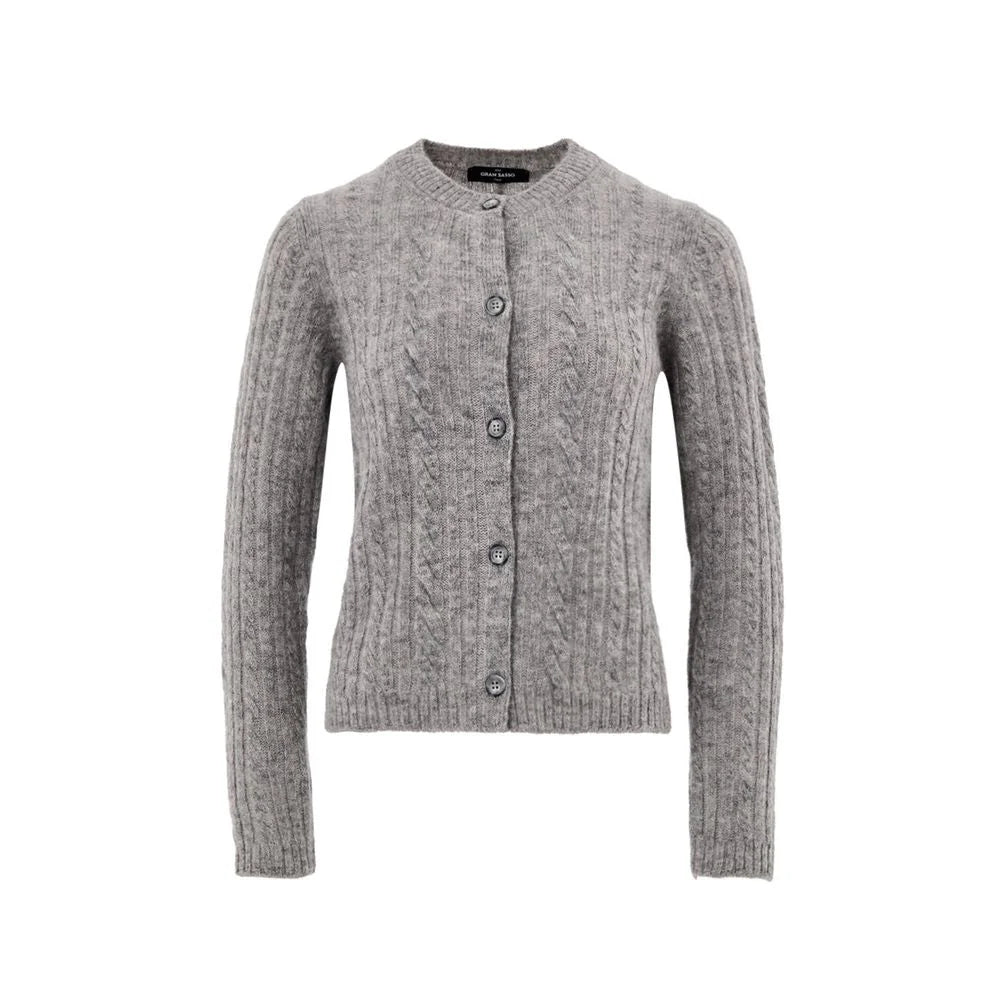 Gran Sasso Gray Wool Cardigan