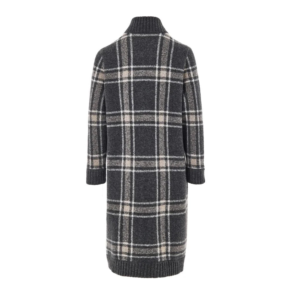 Gran Sasso Gray Wool Robe - IT44|L
