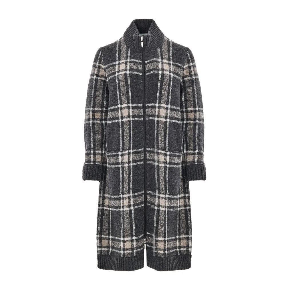 Gran Sasso Gray Wool Robe - IT44|L