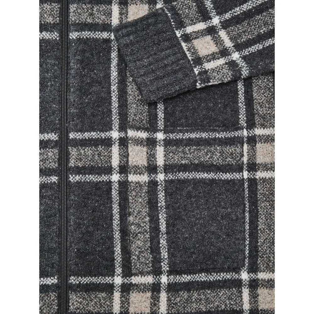 Gran Sasso Gray Wool Robe - IT44|L