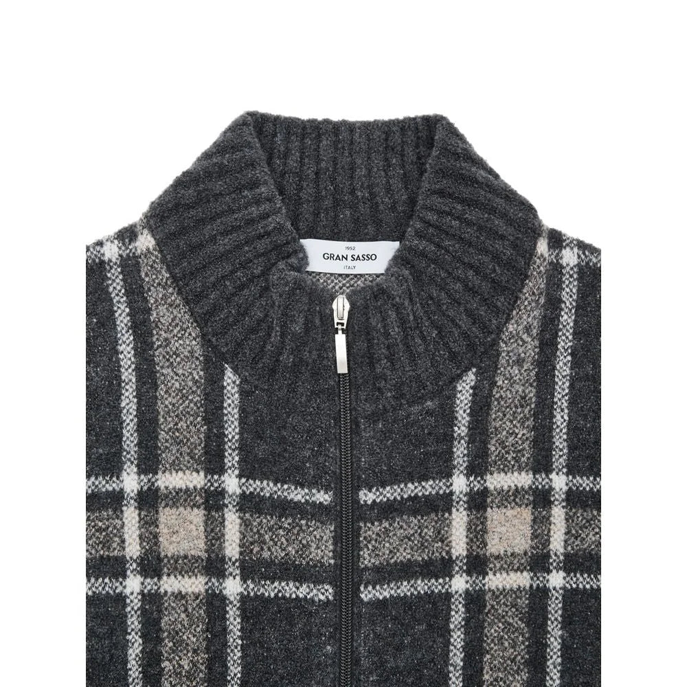 Gran Sasso Gray Wool Robe - IT44|L