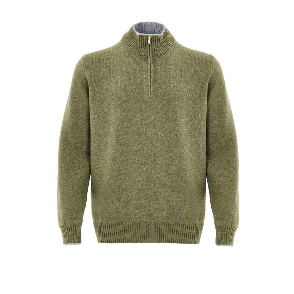 Gran Sasso Green Wool Turtleneck - IT54 | XXL