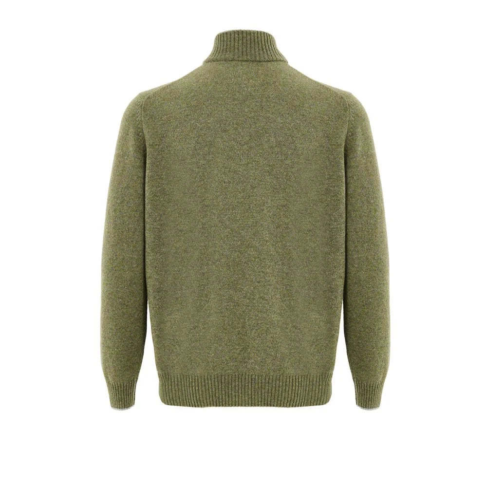 Gran Sasso Green Wool Turtleneck - IT54 | XXL