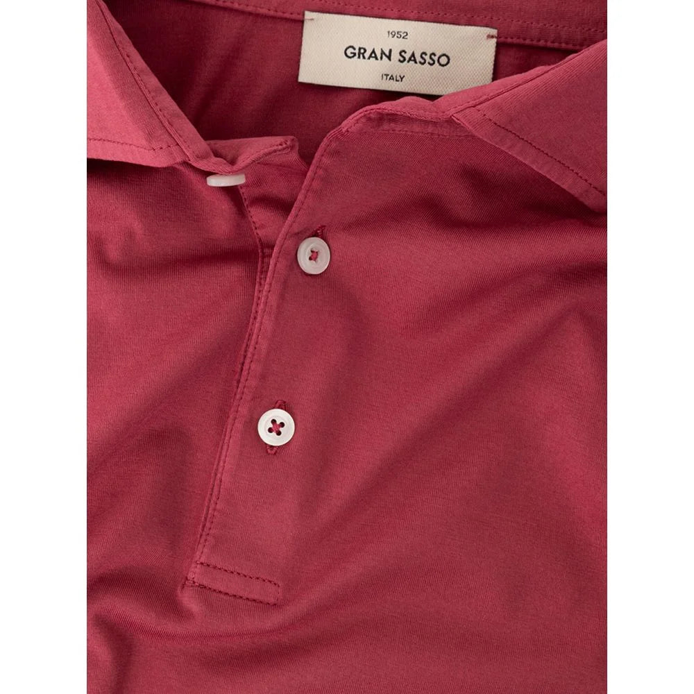 Gran Sasso Red Cotton Polo Shirt - IT50 | L