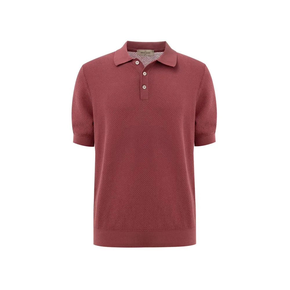 Gran Sasso Red Cotton Polo Shirt - IT50 | L - Polos