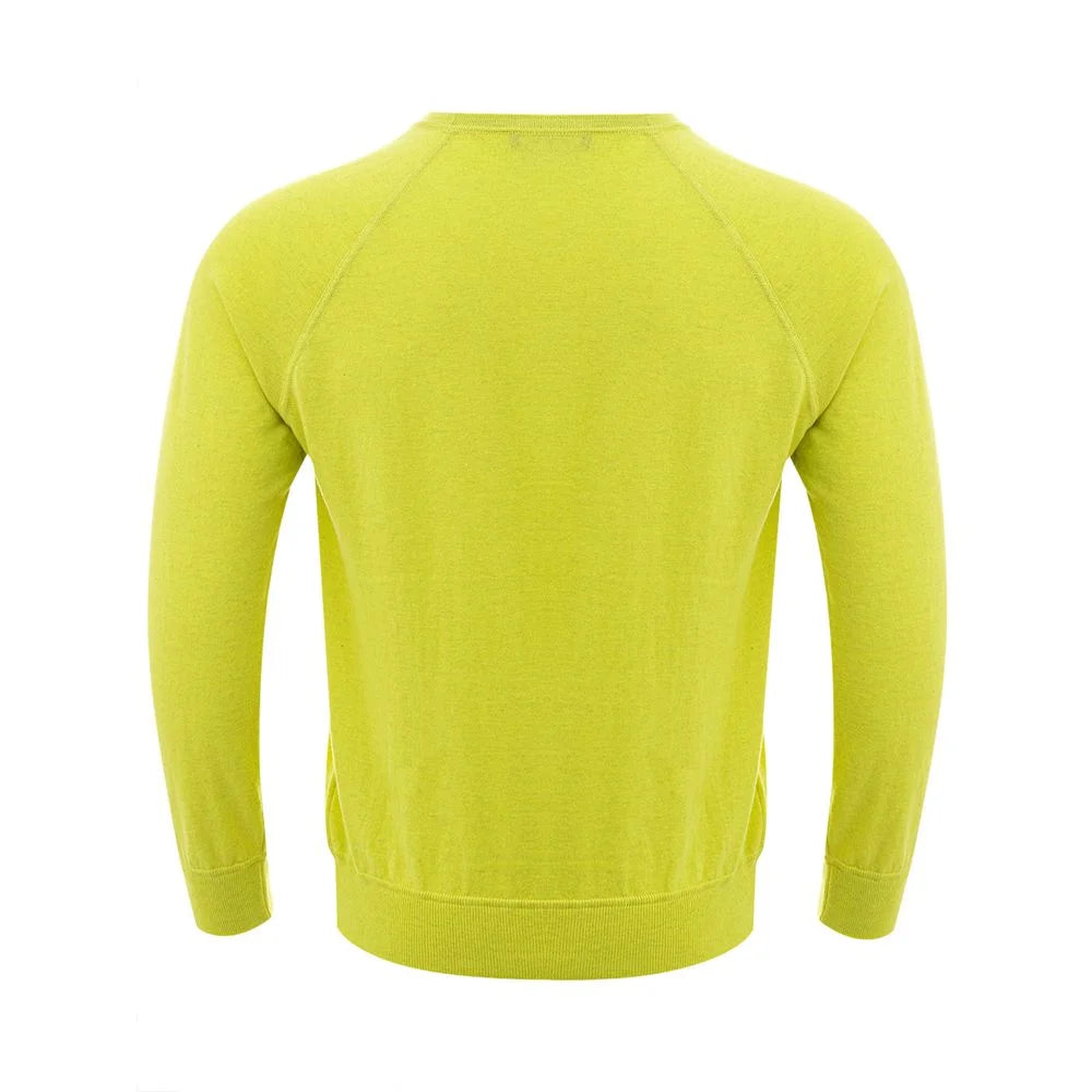 Gran Sasso Sunny Yellow Italian Cotton Sweater - IT50 | L - Sweaters