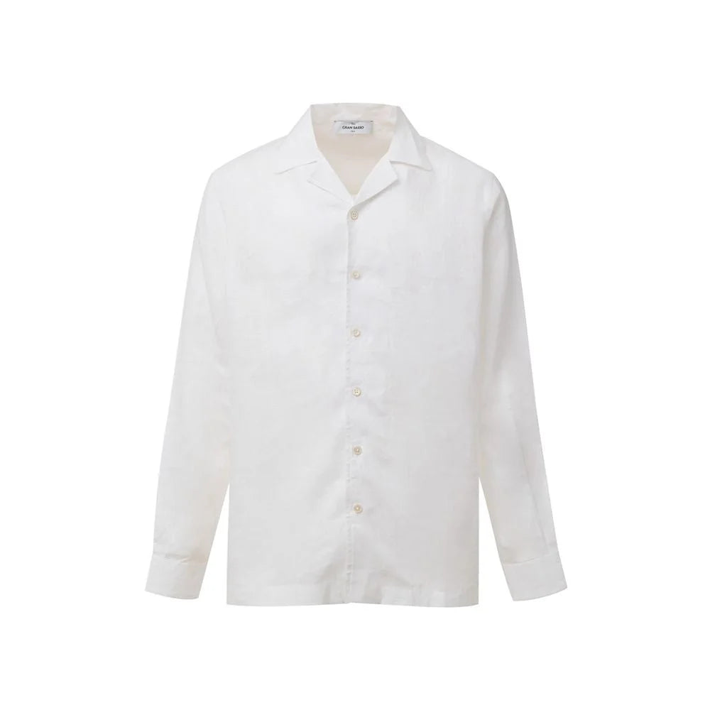 Gran Sasso White Linen Shirt - IT50 | L - Shirts