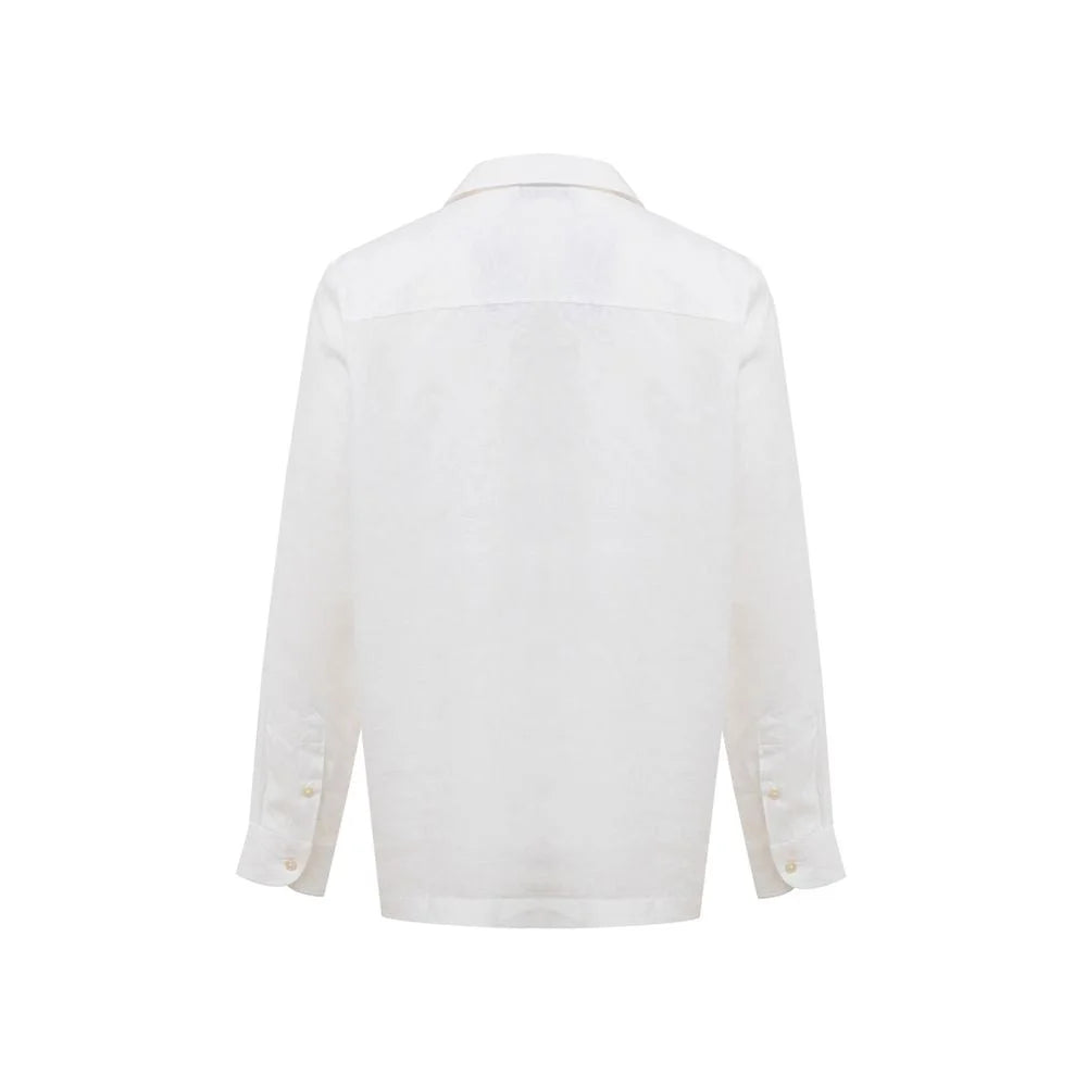 Gran Sasso White Linen Shirt - IT50 | L - Shirts
