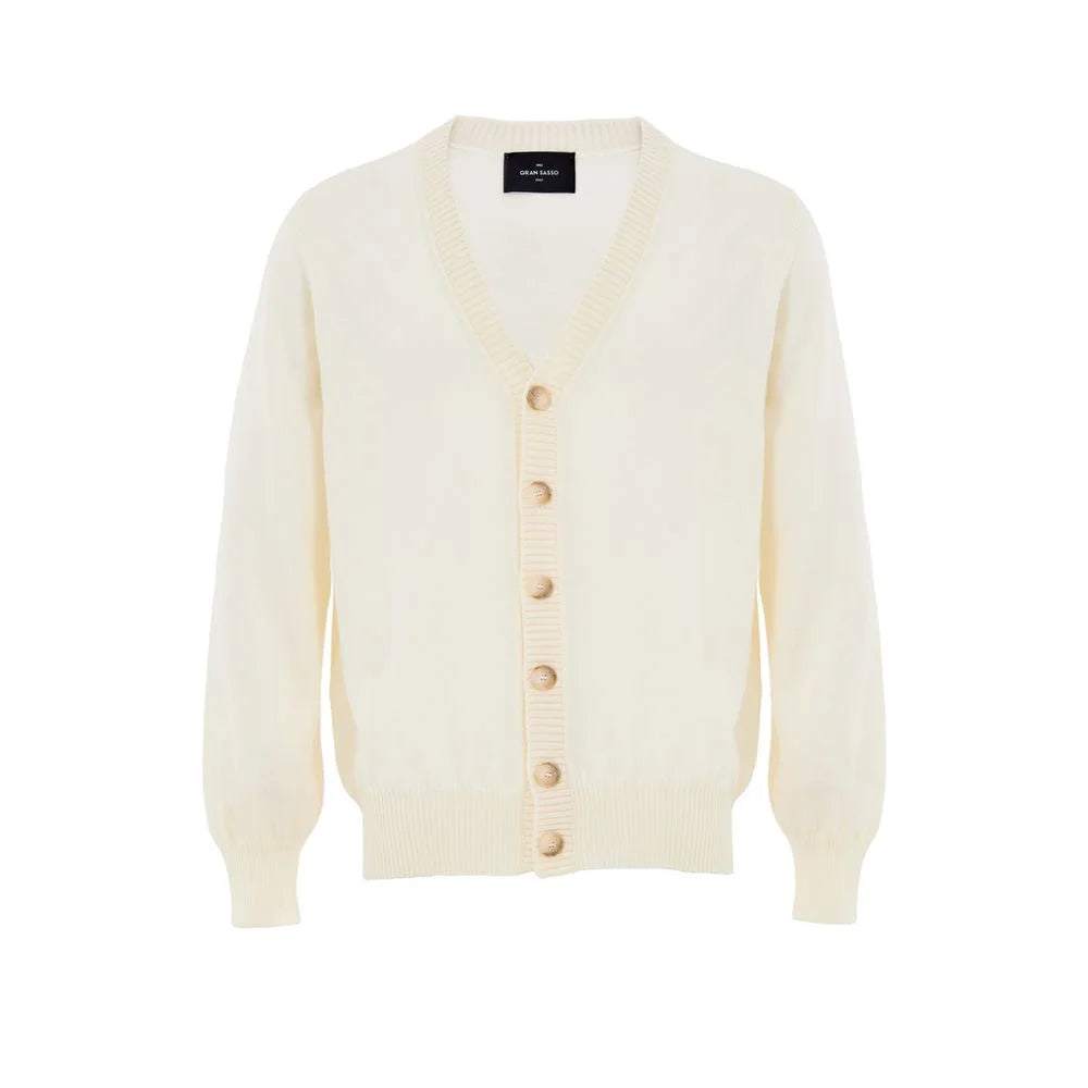Gran Sasso White Wool Cardigan - IT50 | L
