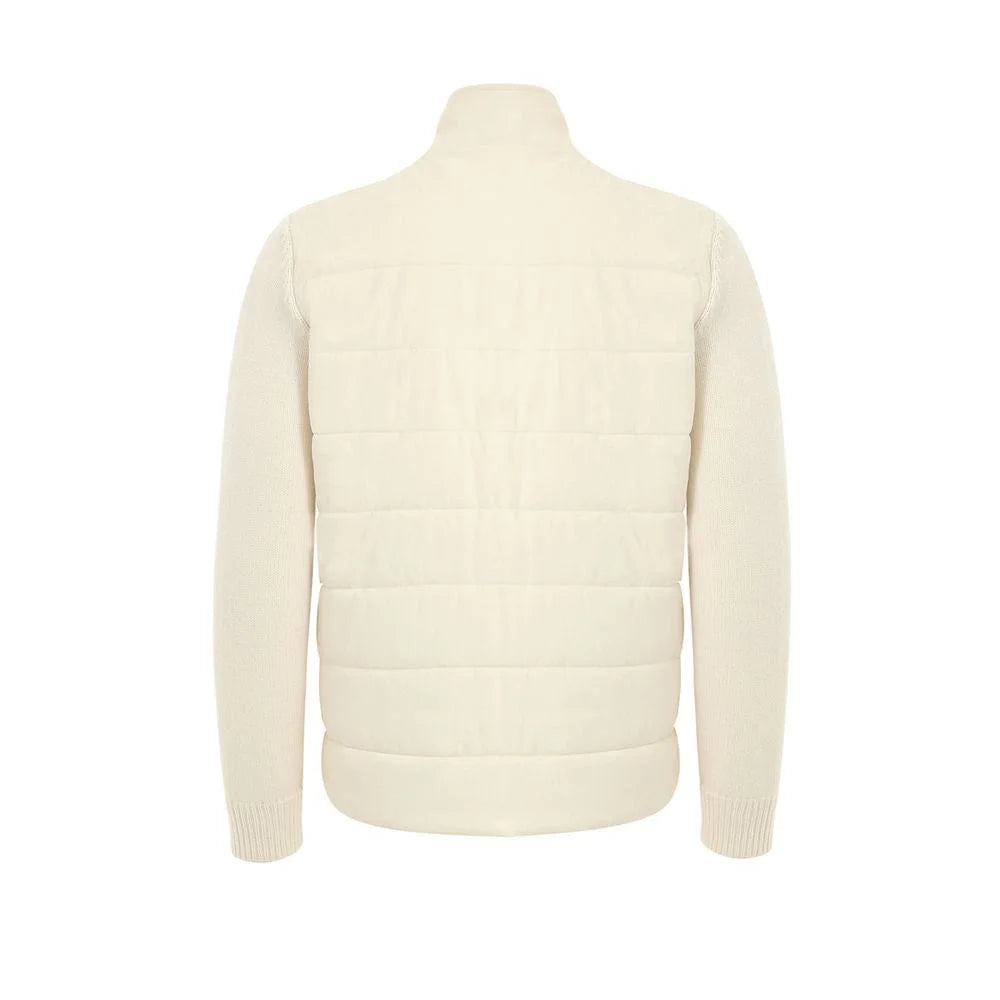 Gran Sasso White Wool Full-Length Jacket - IT50 | L