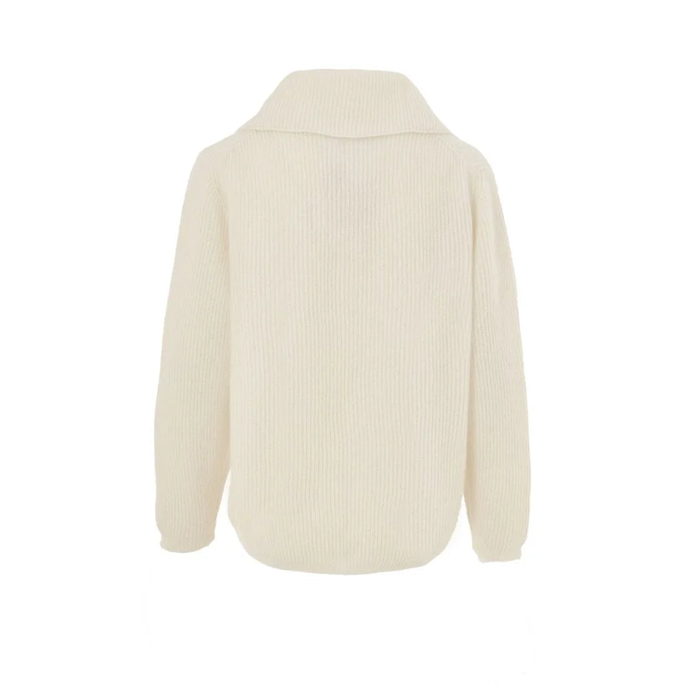 Gran Sasso White Wool Polo Shirt - IT48 | XL