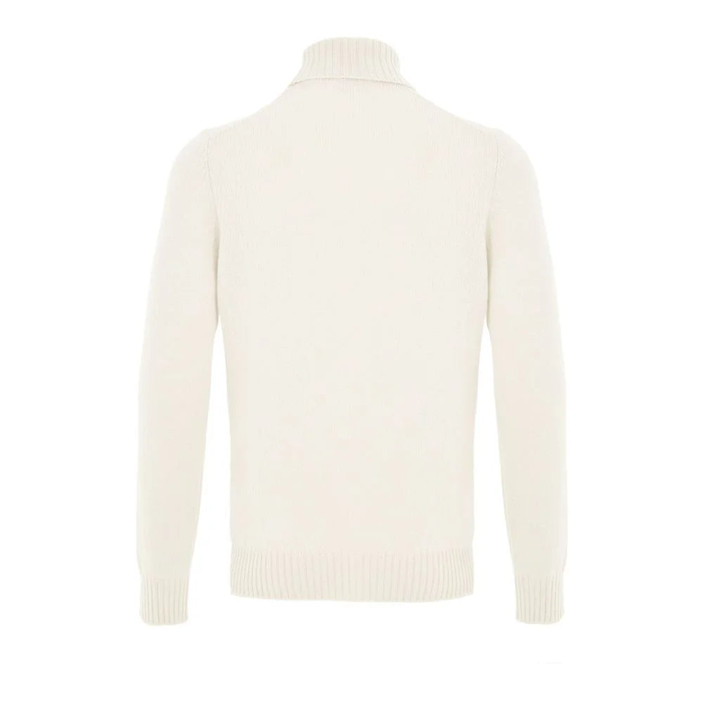 Gran Sasso White Wool Turtleneck - IT54 | XXL