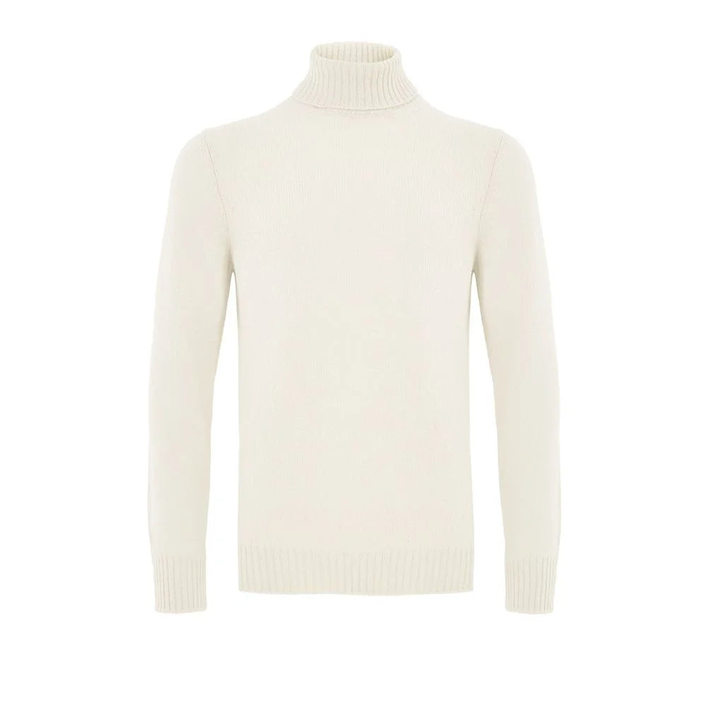 Gran Sasso White Wool Turtleneck - IT54 | XXL