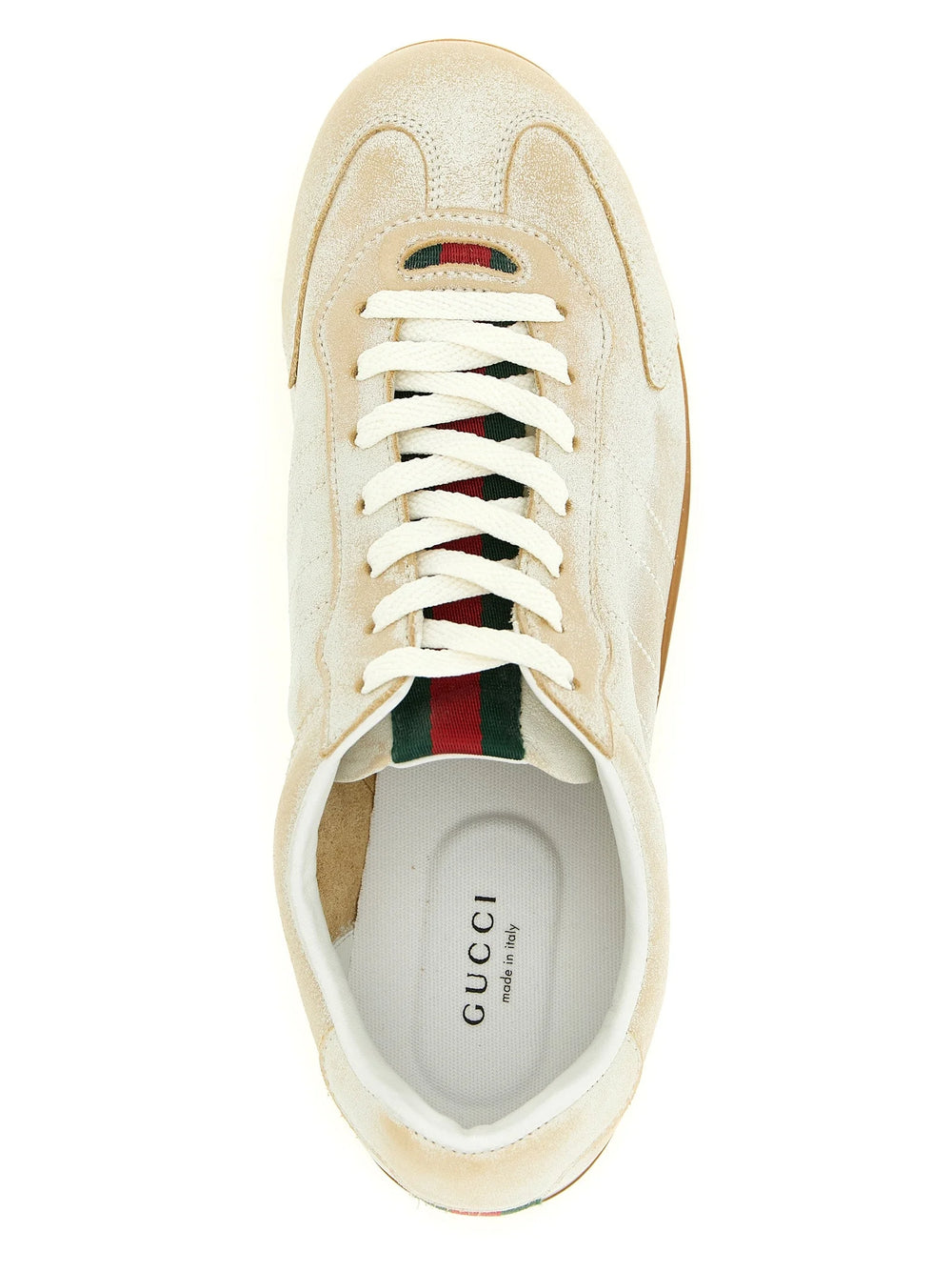 Gucci Beige Calfskin Low Top Sneakers