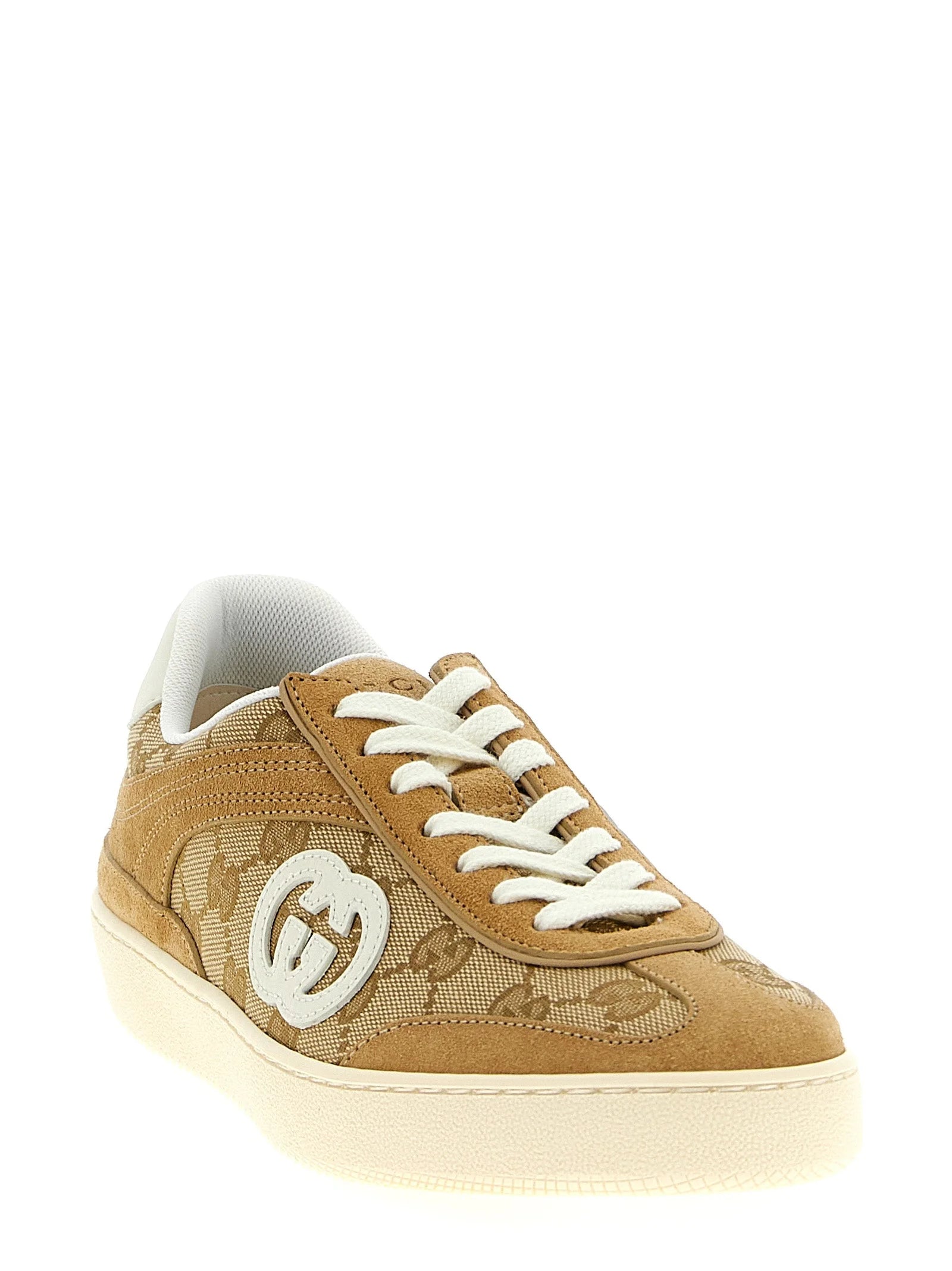 Gucci Beige Calfskin Low Top Sneakers - EU35/US5
