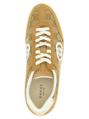 Gucci Beige Calfskin Low Top Sneakers - EU35/US5