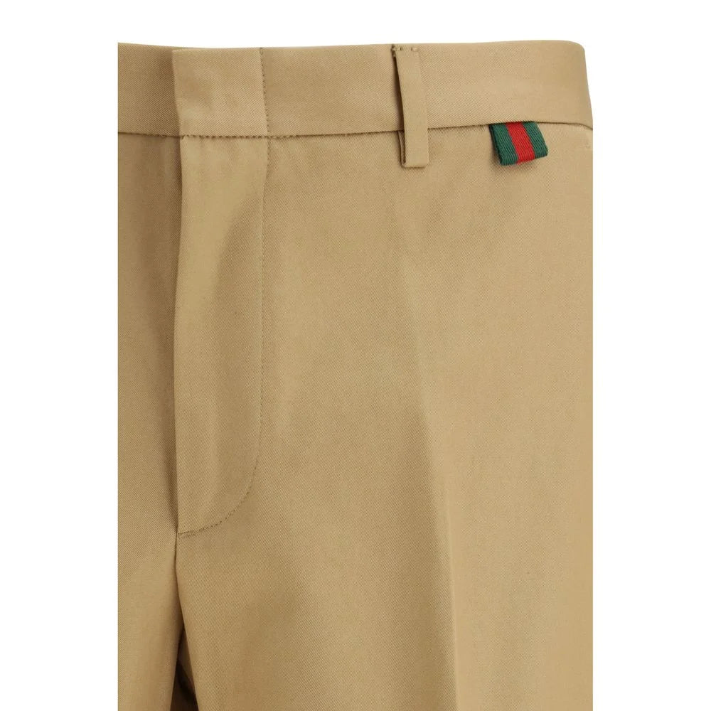 Gucci Beige Cotton Casual Pants - IT46 | S