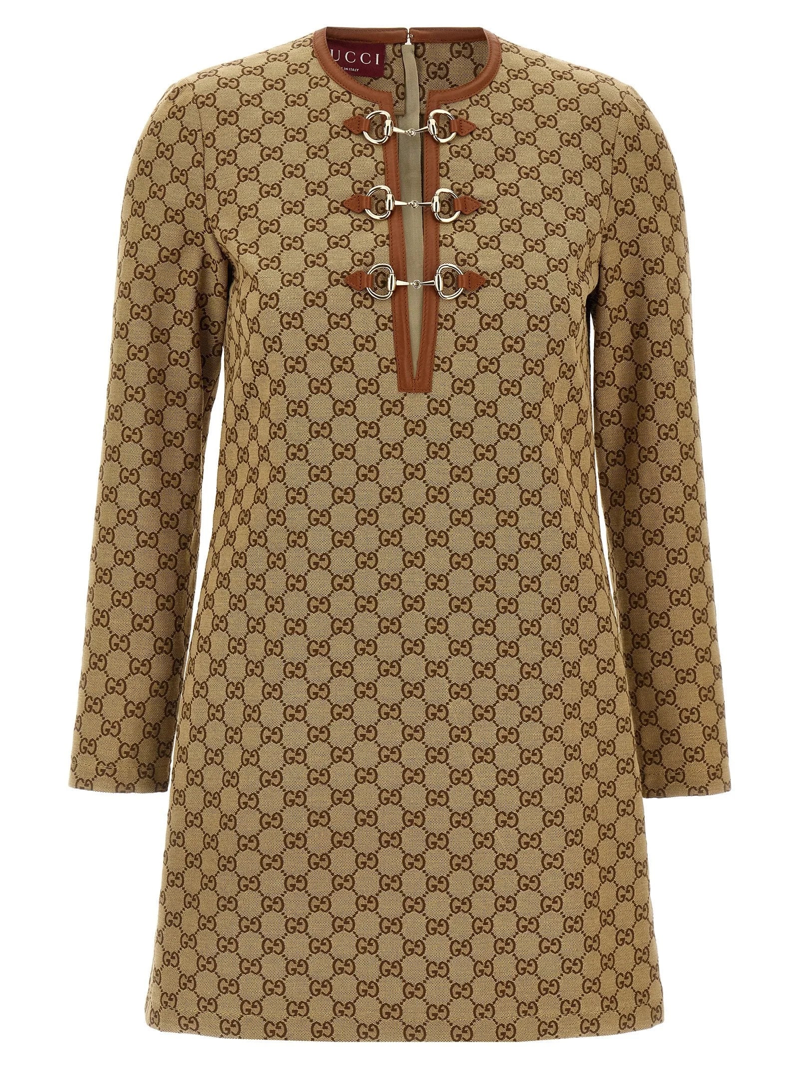 Gucci Beige Cotton Short Dress - IT42