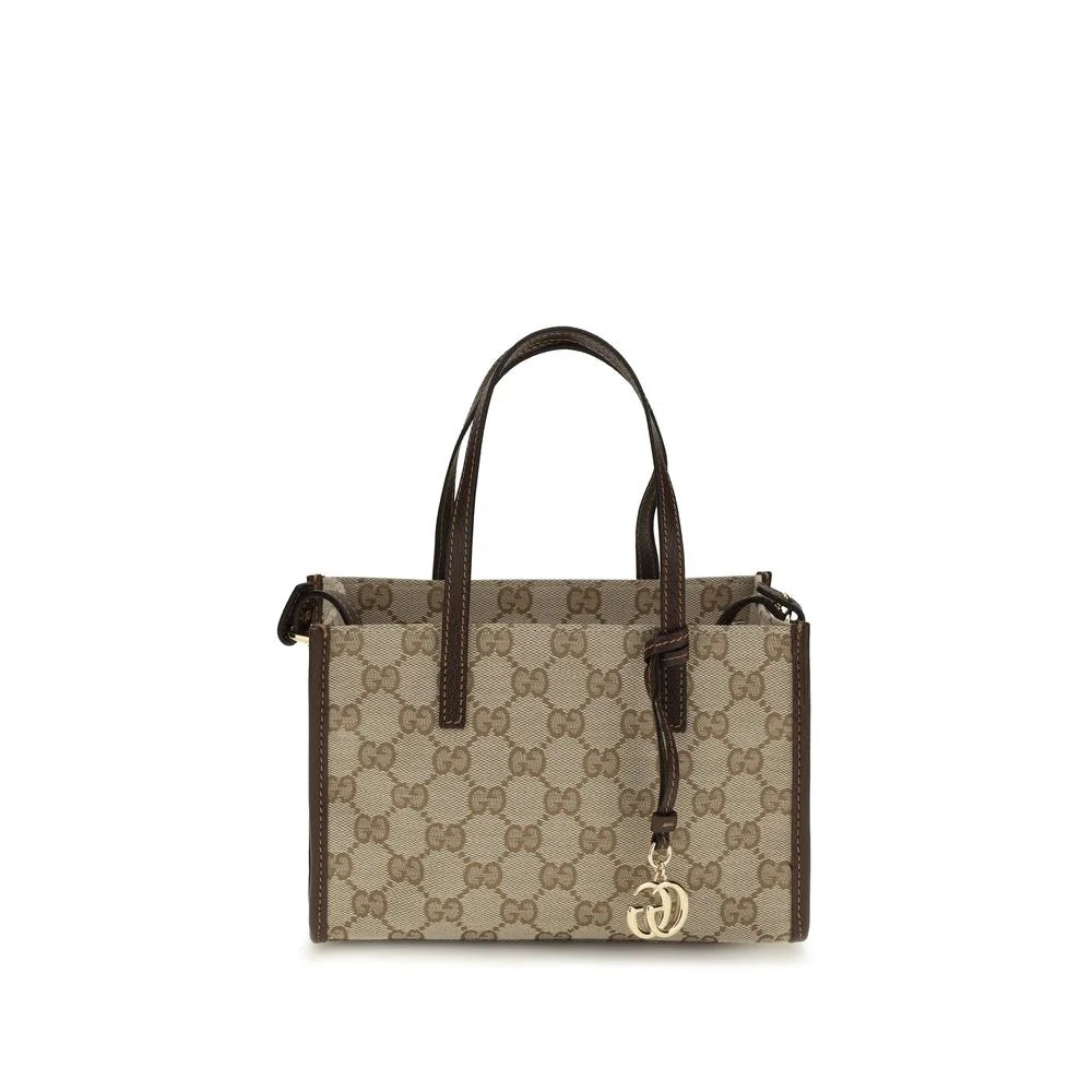 Gucci Beige Cotton Shoulder Bag