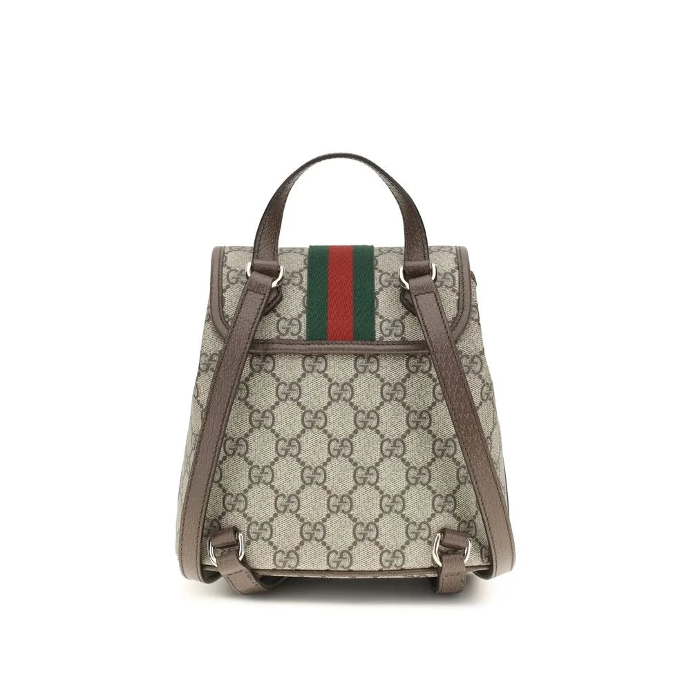 Geantă de mână din țesătură bej Gucci