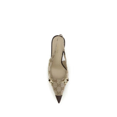 Gucci Beige Fabric High Heel Pumps