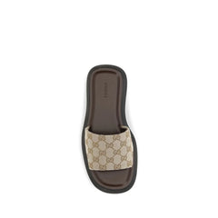 Gucci Beige Fabric Platform Sandals - EU39.5/US9.5