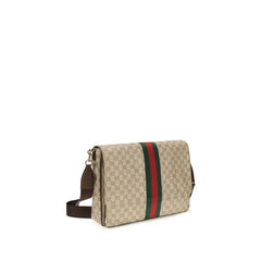 Borsa a Spalla Gucci in Tessuto Beige