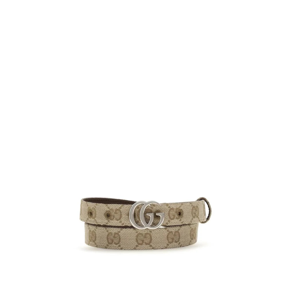 Gucci Curea subțire din țesătură bej