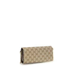 Gucci Beiges Stoff-Portemonnaie