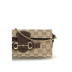 Gucci Beiges Stoff-Portemonnaie