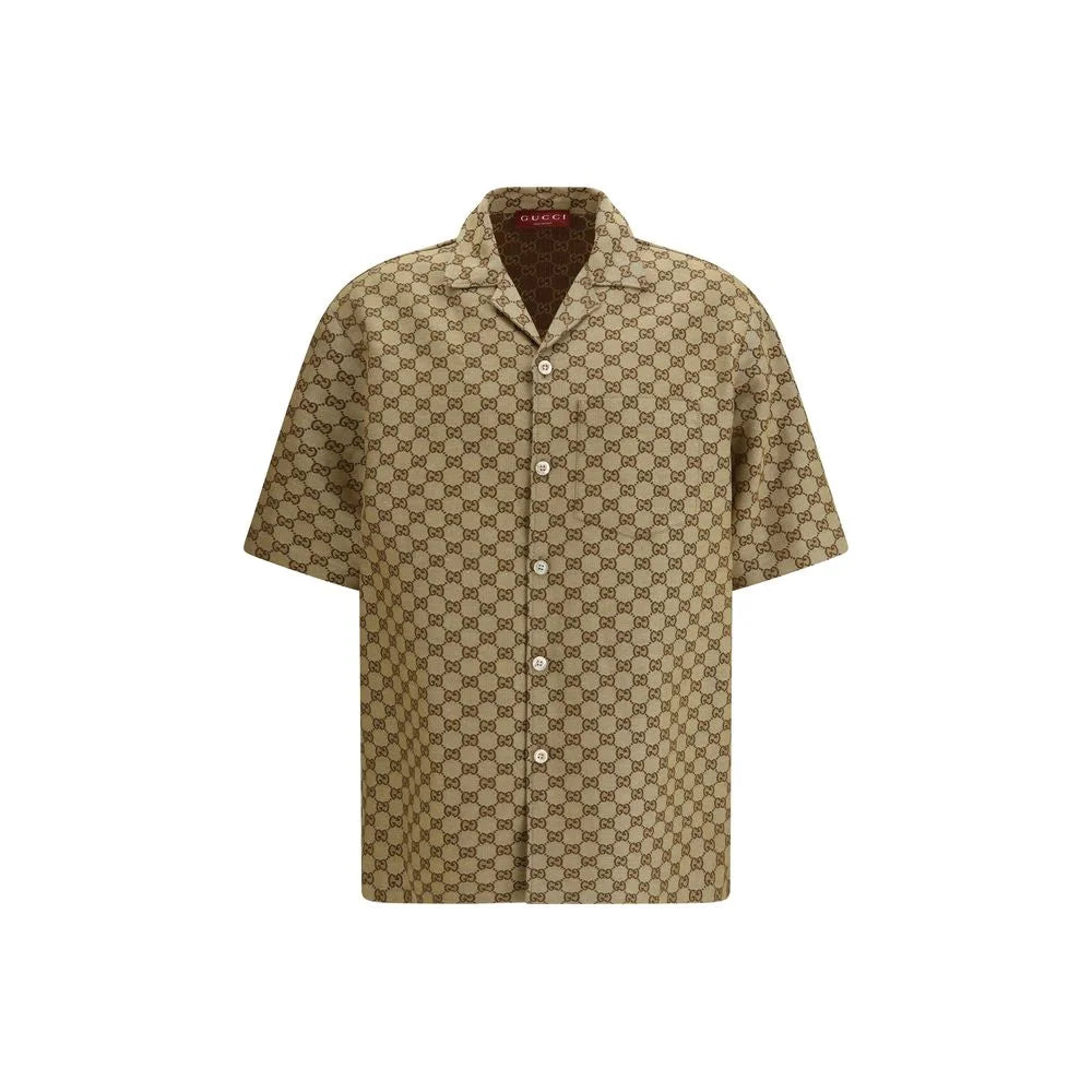 Gucci Beige Linen Shortsleeve Shirt - IT48 | M