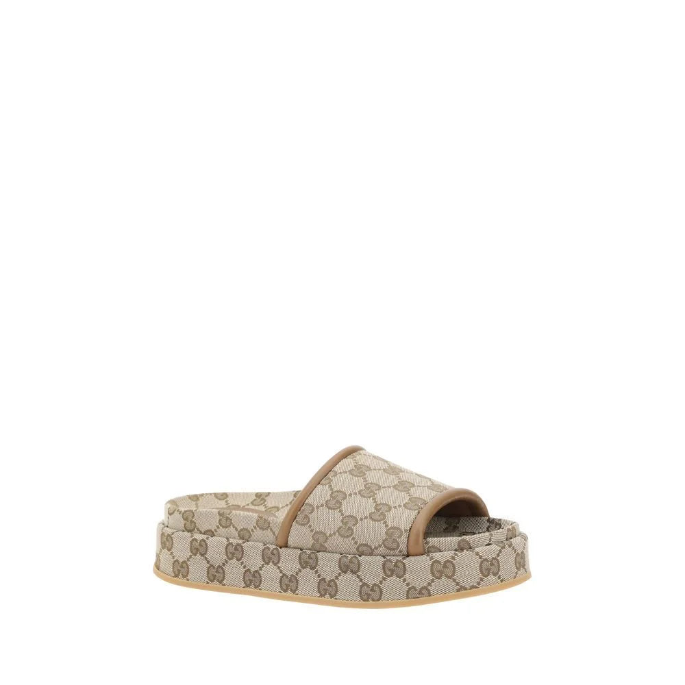 Gucci Beige Polyamide Platform Sandals - EU36/US6