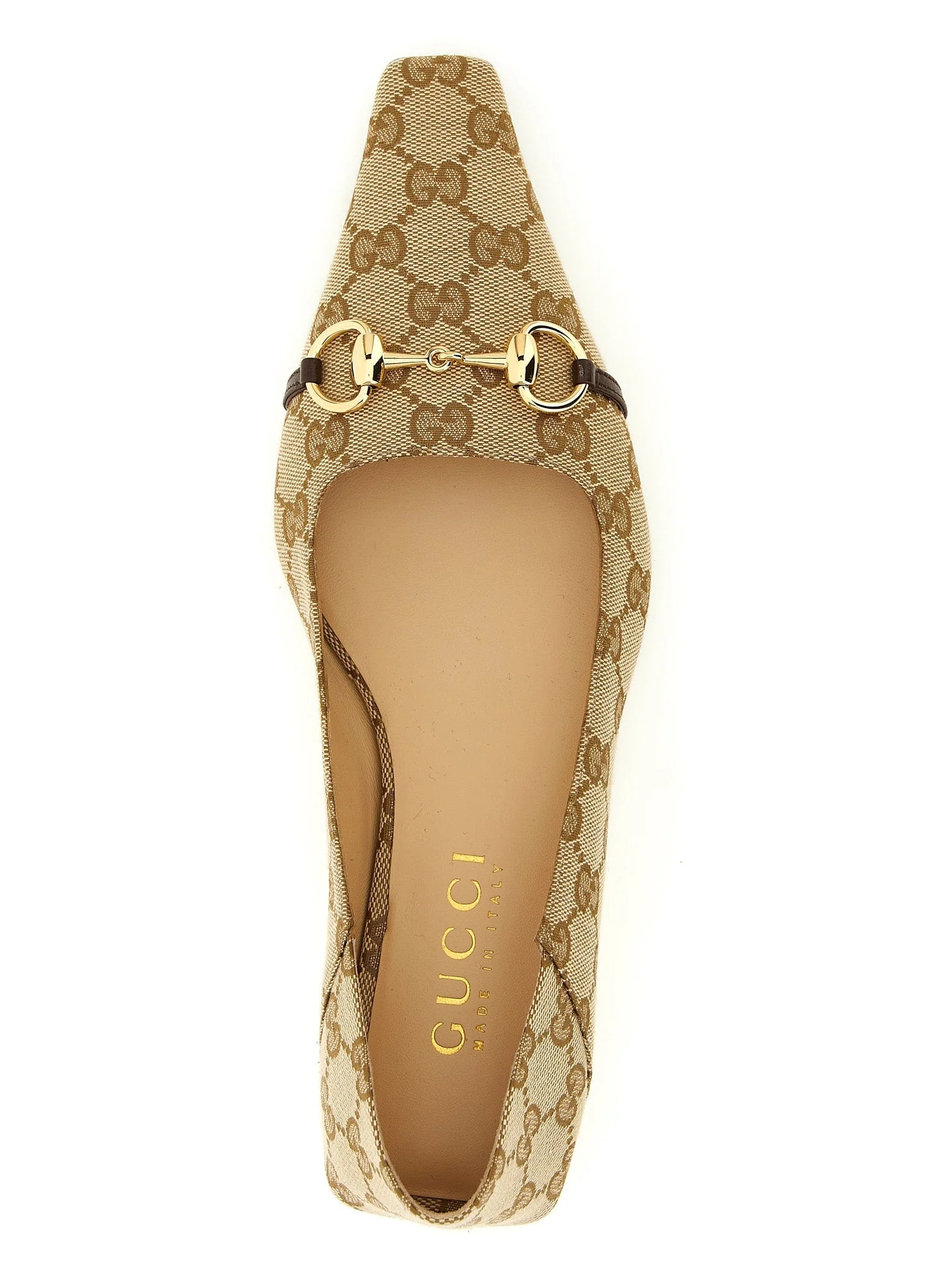 Gucci Beige Polyester Ballet Flats