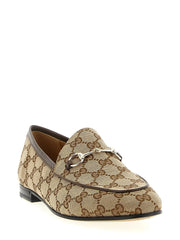 Gucci Beige Polyester Slip-On Loafers - EU38/US8