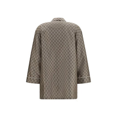 Gucci Beige Silk Dress Shirt