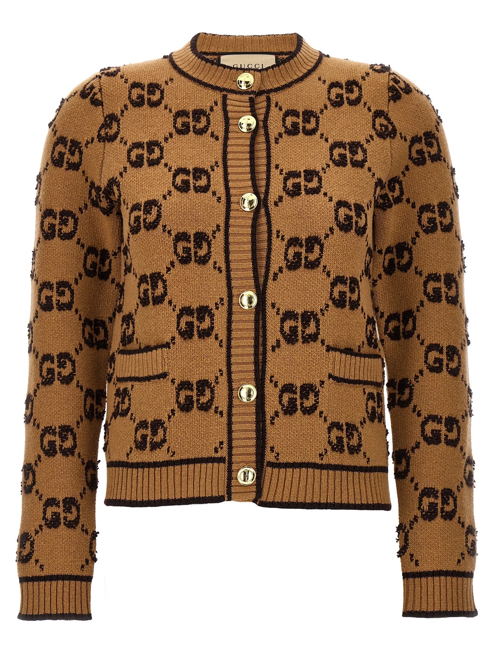 Gucci Beige Wool Cardigan - XS