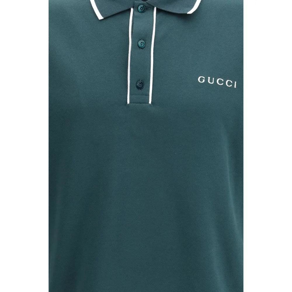 Gucci Bicolor Cotton Polo Shirt - M