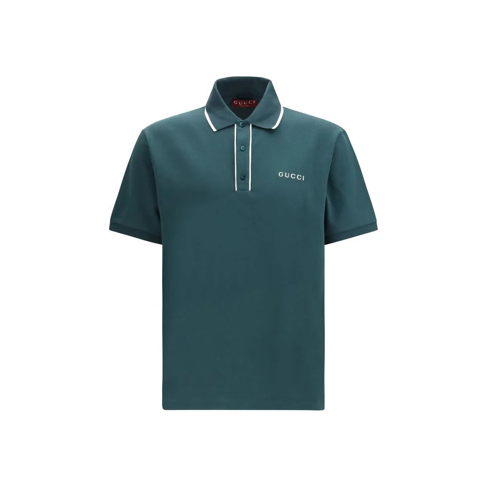 Gucci Bicolor Cotton Polo Shirt - M