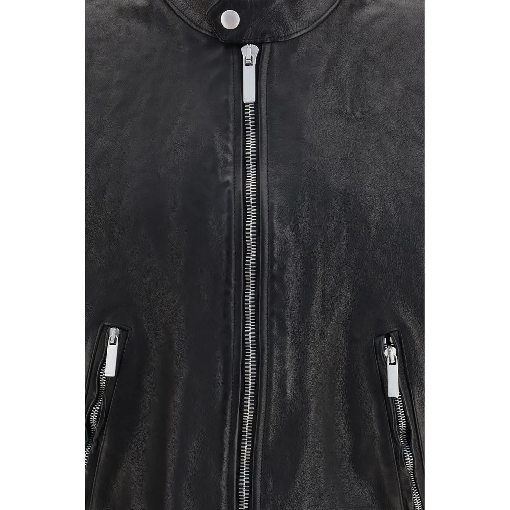 Gucci Black Buffalo Leather Bomber - IT46 | S