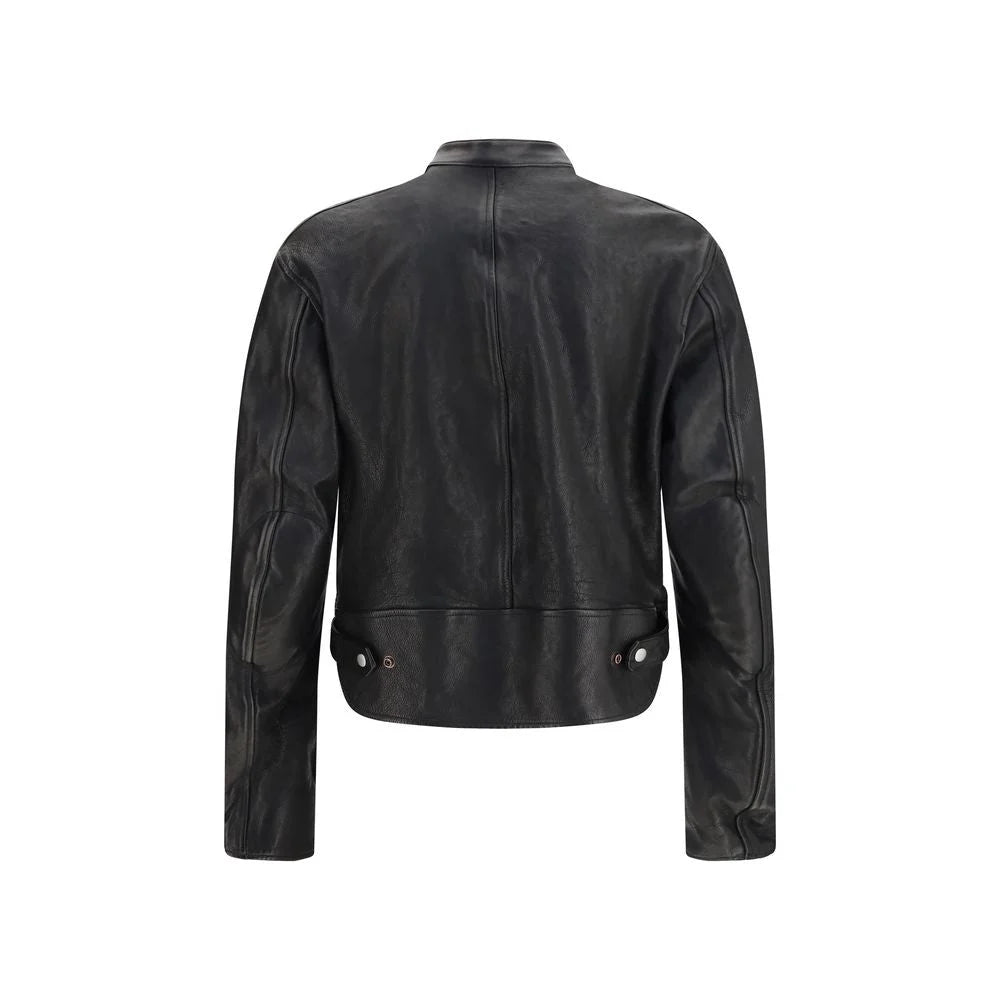 Gucci Black Buffalo Leather Bomber - IT46 | S
