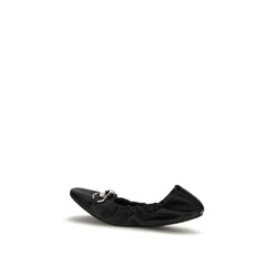 Gucci Black Calf Leather Bos Taurus Ballet Flats - EU38/US8