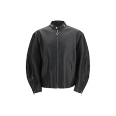 Gucci Black Calf Leather Bos Taurus Biker Jacket - S